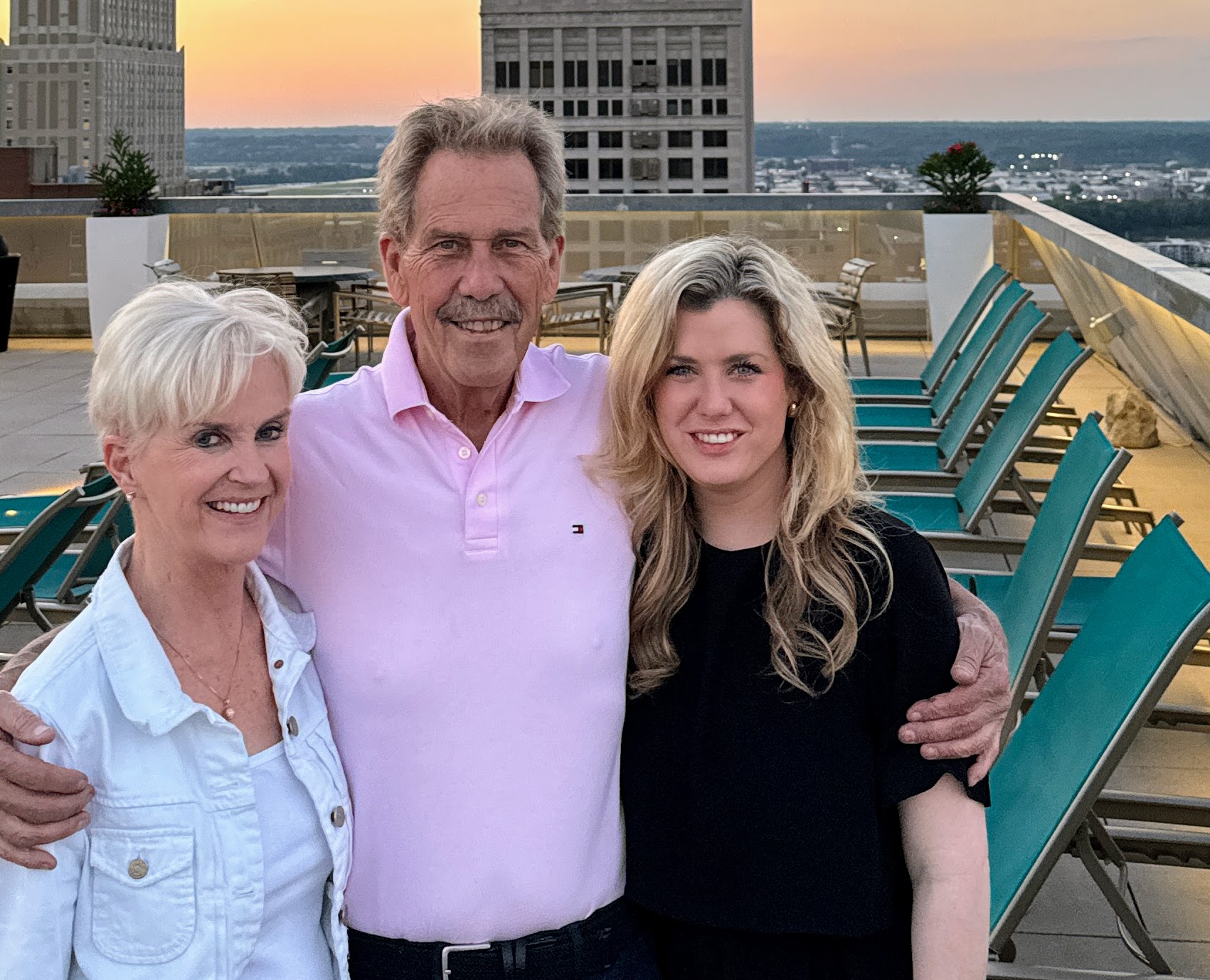 Mark Siebert in KC with his wife Mary and daughter Leah